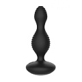 Чёрная анальная пробка с электростимуляцией Shots Media BV E-Stimulation Vibrating Buttplug ELC003BLK (14 см)