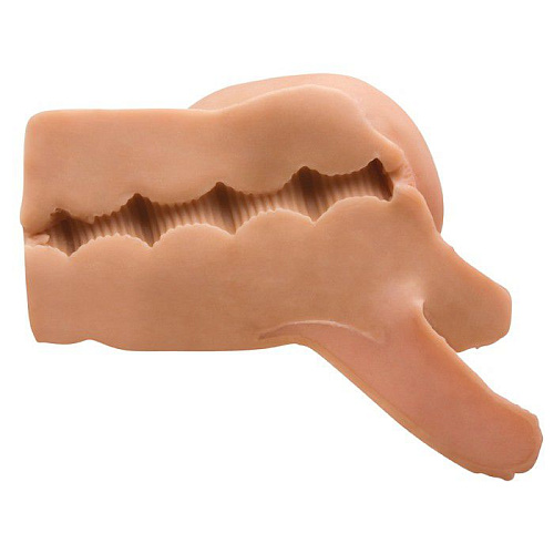 Большой мастурбатор с эрегированным членом тнлнмного цвета Topco Sales VIRTUAL HEARTTHROB 1004024