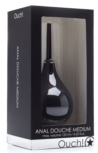 Чёрный анальный душ Shots Media BV OU111BLK