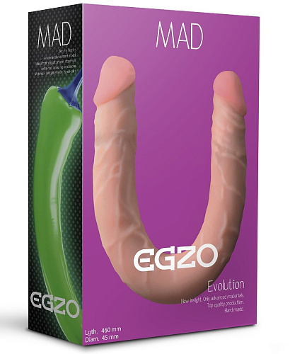 Двусторонний телесный фаллоимитатор из киберкожи EGZO Mad Pepper DL002 (46 см)
