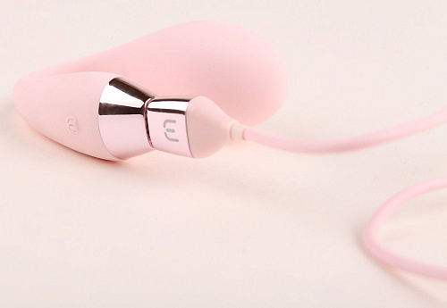 Силиконовый С-образный хай-тек вибромассажёр-кит нежно-розового цвета ImToy Whale