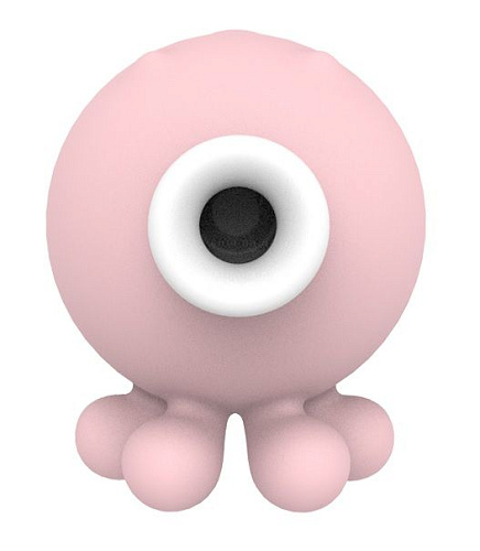 Нежно-розовый вакуумный клиторальный стимулятор-осьминог S-HANDE OCTOPI SHD-S066
