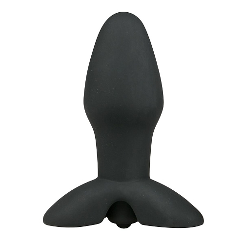 Чёрная анальная пробка с вибрацией EDC Wholesale Dark Joy ET184BLK (10,5 см)