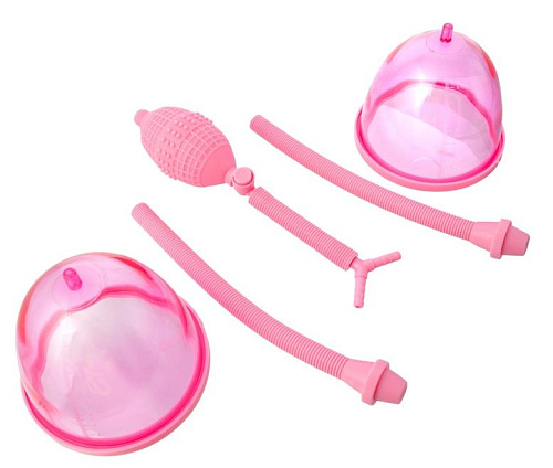 Вакуумный массажёр розового цвета для груди ToyFa 889005