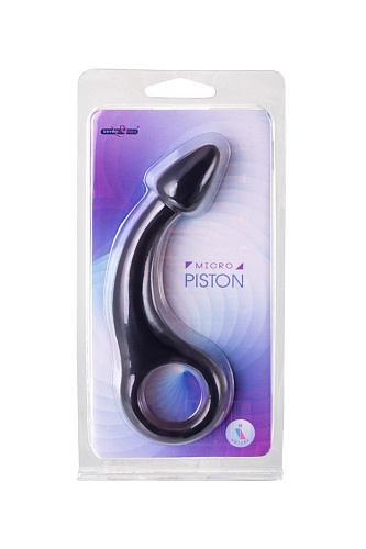 Чёрный анальный стимулятор Seven Creations Micro PISTON 2618-03SMK (13,6 см)