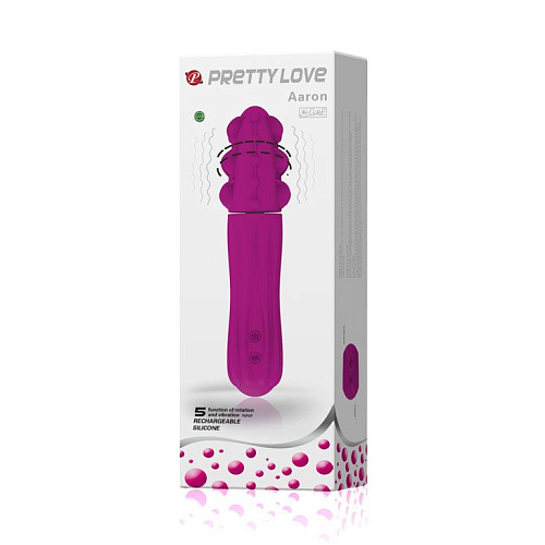 Лиловый вибромассажёр-ротатор с рельефной массирующей головкой Baile BI-014339-0602