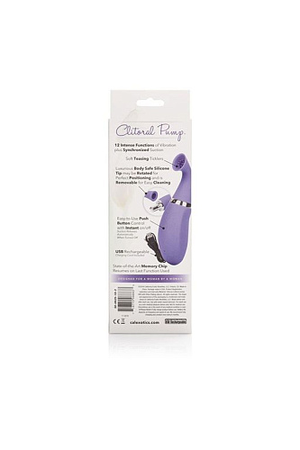 Фиолетовая клиторальная помпа California Exotic Novelties Intimate Pump Rechargeable Clitoral Pump SE-0625-10-3