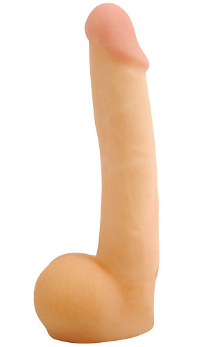 Реалистичный фаллоимитатор телесного цвета Topco Sales CyberSkin Cyber Cock with Balls Light 1004467 (20 см)