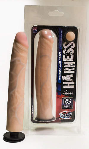 Реалистичная насадка телесного цвета на трусики Harness LOVETOY (А-Полимер) Russian Size 864302 (20,5 см)