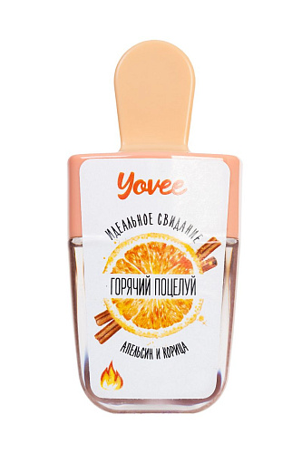 Бальзам для губ с ароматом апельсина и корицы ToyFa «Горячий поцелуй» 722702