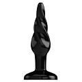 Чёрная витая анальная пробка Shots Media BV Rounded 5 Inch PLU006BLK (12,7 см)