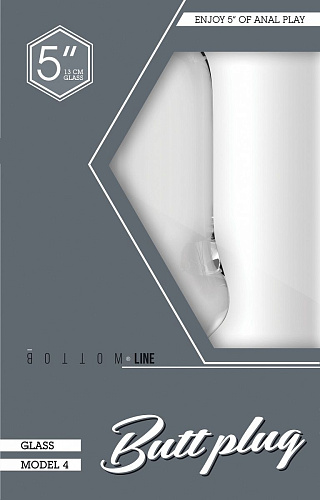 Прозрачный анальный стимулятор обтекаемой формы Shots Media BV Bottom Line Model 4 BTM014GLS (13 см)