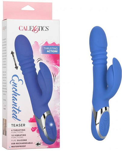 Синий вибромассажёр-кролик California Exotic Novelties Enchanted Teaser SE-0649-25-3 (23 см)