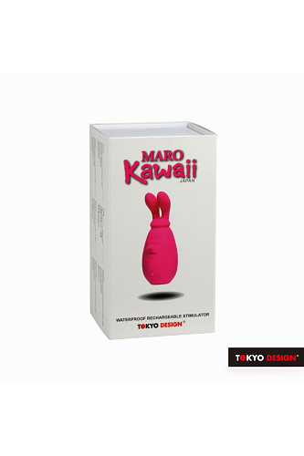 Вибратор рового цвета с движущимися ушками Tokio Design Maro Kawaii 2 TD-1306