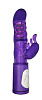Фиолетовый вибратор с клиторальным стимулятором Seven Creations CLASSIC TRI PRONGE 90303502TPU5-WX (24 см)