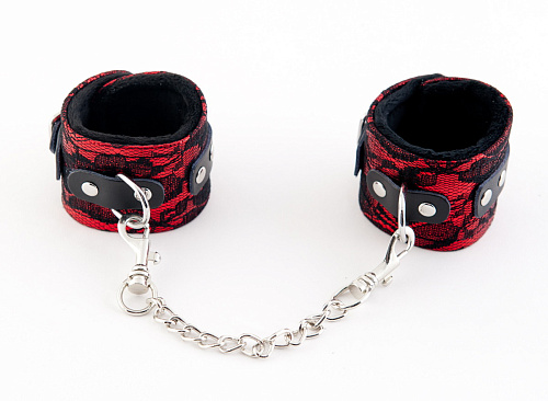 Красные кружевные наручи ToyFa 711002