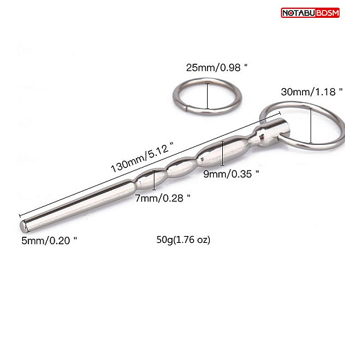 Стальной уретральный конусовидный металлический плаг Bior toys NTU-80395