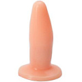 Телесная анальная пробка с подошвой-присоской White Label 47011-2-MM (14 см)