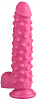 Розовый реалистичный фаллоимитатор с пупырышками на присоске Сумерки богов 1016-50 BX DD (23,5 см)