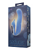 Голубой вибромассажёр с клиторальной стимуляцией Seven Creations SEDUCER DUAL MOTOR DOLPHIN VIBRATOR 50979 (15 см)