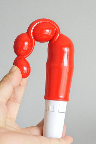 Анальный красный вибромассажёр в виде шариков Sextoy 2011 00413 (19 см)