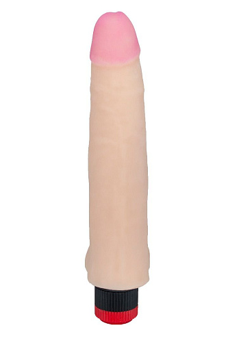Реалистичный вибромассажёр телесного цвета из приятного на ощупь материала LOVETOY (А-Полимер) 803000 (21,7 см)