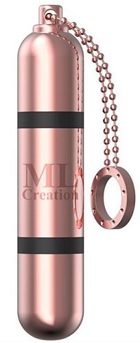 Золотистый мини-вибратор на цепочке ML Creation Glittering Bullet ML11 (9 см)