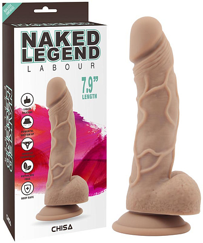 Фаллоимитатор-мулат с мошонкой на присоске Chisa Labour CN-101743434 (20 см)