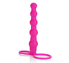 Розовая насадка для двойного проникновения California Exotic Novelties Silicone Love Rider Beaded Dual Penetrator SE-1515-30-3 (14,5 см)