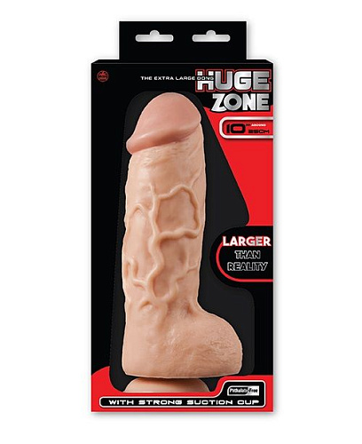 Телесный фаллоимитатор NMC 10INCH GIANT PVC DONG WITH SUCTION CUP 111718 (25 см)