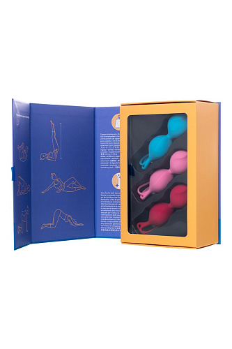 Разноцветный набор из 3 двойных вагинальных шариков Satisfyer Balls J01511N