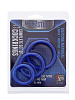 Набор из 3 синих эрекционных колец Dream Toys MENZSTUFF COMPLETE SET OF COCKRINGS 20040