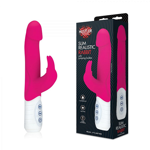 Миниатюрный розовый вибратор с реалистичной головкой Hustler hi-tech HT-R6-PNK