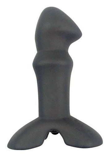 Чёрный фантазийный вибростимулятор с ограничителем Bior toys Sex Expert  SEM-55066 (9,2 см)