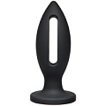 Чёрная анальная пробка Doc Johnson Kink Wet Works Lube Luge Premium Silicone Plug 6 2401-05-BX (15,2 см)