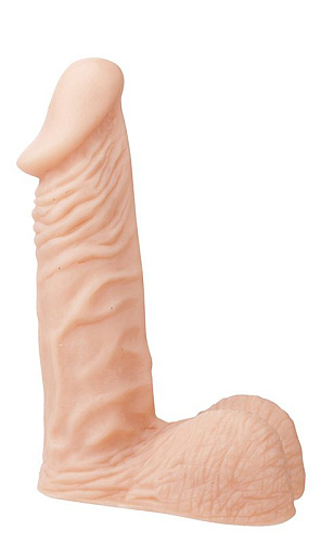 Телесный фаллоимитатор с пышной мошонкой Dream Toys XSKIN 6 PVC DONG 20609 (15 см)