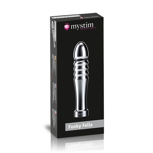 Ребристый фаллоимитатор для электростимуляции MyStim Funky Fella Rill Dildo 46135 (13 см)