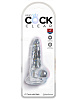 Прозрачный фаллоимитатор Pipedream King Cock Clear 4 Cock with Balls PD5750-20 (12,7 см)