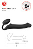 Чёрный безремневой страпон Strap-on-me Silicone Bendable Strap-On L 6012857