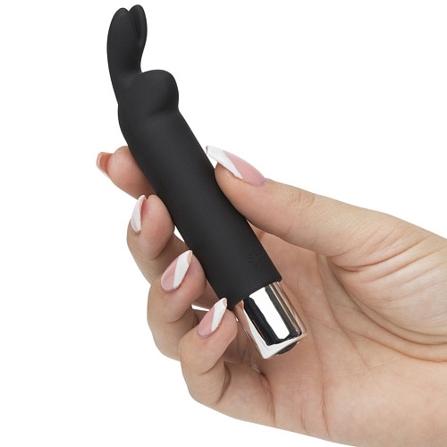 Чёрный мини-вибратор Fifty Shades of Grey Greedy Girl Bullet Rabbit Vibrator FS-74949 (12,7 см)