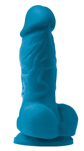 Голубой фаллоимитатор на присоске NS Novelties Pleasures 4 Dildo NSN-0404-17 (14,2 см)