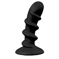 Чёрный анальный стимулятор со спиралью NMC SHOVE UP SILICONE BUTTPLUG BLACK 111710 (12,7 см)