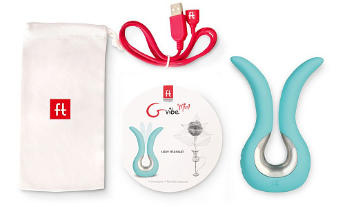 Вибромассажёр с ушками цвета мяты Fun Toys Gvibe Mini FT10288