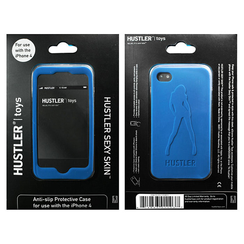 Синий силиконовый чехол для iPhone 4, 4S Hustler H41533-11001