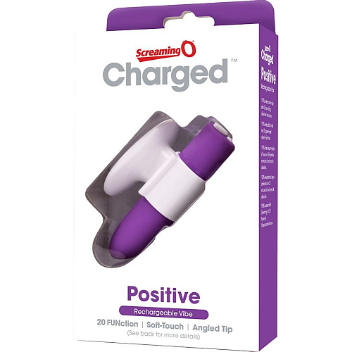 Фиолетовый мини-вибратор Screaming O CHARGED POSITIVE VIBE APV-GP-101