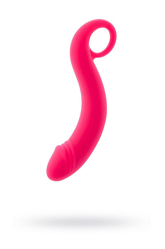 Розовый изогнутый анальный стимулятор из силикона POPO Pleasure 731328