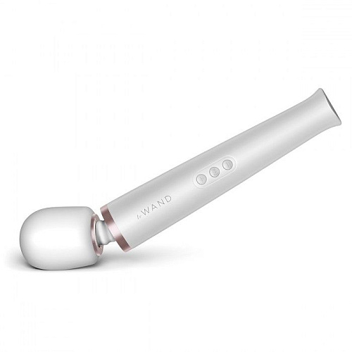 Белый массажёр-жезл с 20 режимами вибрации Le Wand LW-001-PRL
