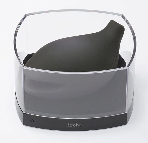 Вибромассажёр чёрного цвета в виде китенка Tenga IROHA YORU E26772