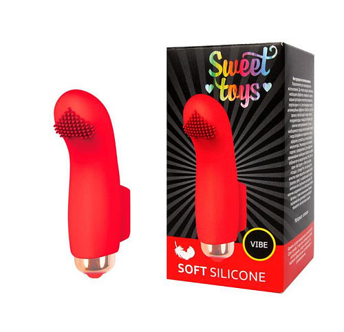 Красная вибропулька с шипиками Bior toys ST-40131-3 (7,2 см)