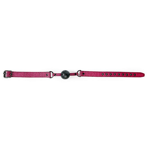 Чёрный пластиковый шар на розовых ремешках Erokay EK-3302